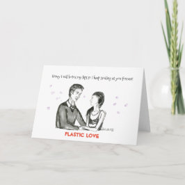 Plastikkarte für die Liebe Feiertagskarte