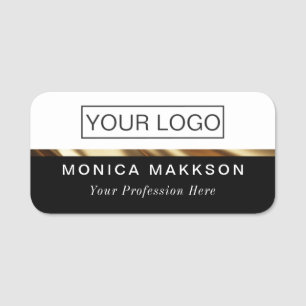 Plastikname Magnetic - Gold Classic Namensschild