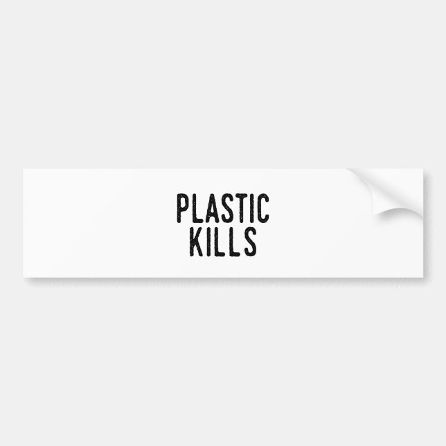 Plastiktötungen: Stoppen Sie Verschmutzung retten Autoaufkleber (Vorne)