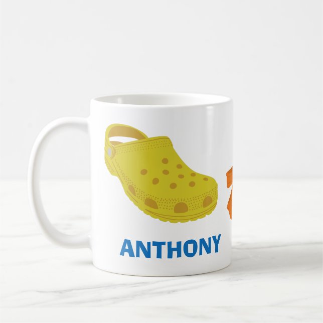 Plastische Lässige Moccasin Schuhe Collage Persona Kaffeetasse (Links)