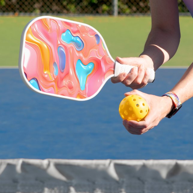 Plastische psychedelische Fluid-Formen Pickleball Schläger (InSitu)
