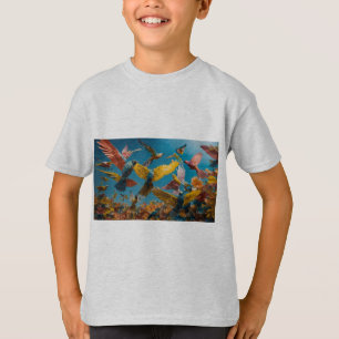 Plastischer Flug: Träume im synthetischen Himmel T-Shirt