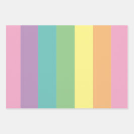 Plastpapier für den Rainbow-Streifen Geschenkpapier Set