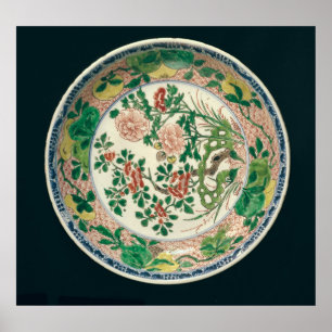 Plat avec la décoration de verte de famille