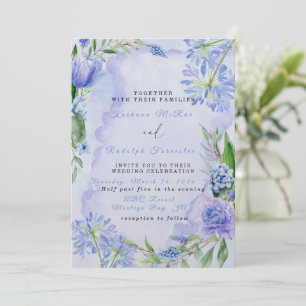 Plat Floral Violet et Bleu Enregistrer la carte Da