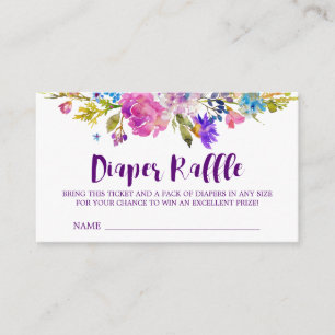 Plat rose violet Fleur Raffle Invitation Insertion