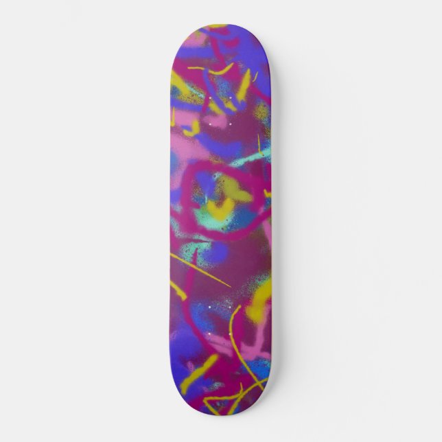 Plat Spray tendance violet bleu Motif skateboard (Recto)