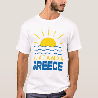 Platamon Griechenland Sonnenschein und Meer Weiße T-Shirt