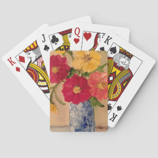 Plate-forme florale des cartes de jeu