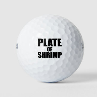 Plate Shrimp Novelty Funny Food Joke Golfball