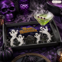 Cimetière effrayant des fantômes d'Halloween