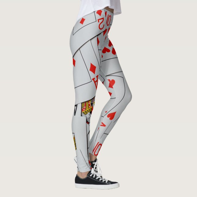 Plateau De Jeu Cartes, Dames Leggings Full Print (Droite)