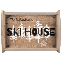 Plateau de service en bois rustique de la maison d