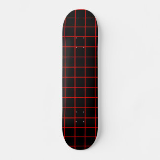 Plateau de skateboard à motif quadrillé rouge et n