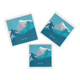 Plateau En Acrylique Promo personnalisée de ski alpin