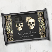 Gothique Couple Roses Halloween Personnalisé