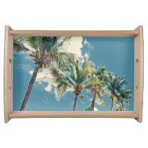 Palmier tropical bleu et vert