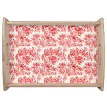 Vintage Red Toile Rustique