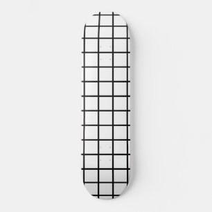 Plateforme de skateboard à motif quadrillé blanc e