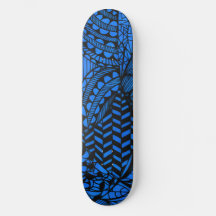 Plateforme de skateboard "Geometric Blue"