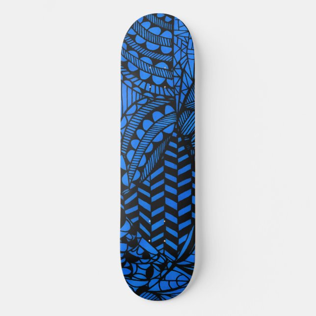 Plateforme de skateboard "Geometric Blue" (Recto)