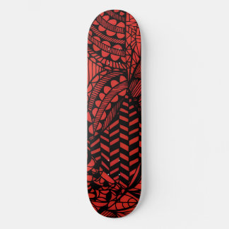 Plateforme de skateboard "Rouge Géométrique"
