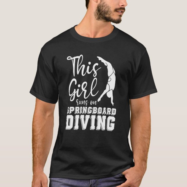 Platform Diver Girl - Springboard Diving T-Shirt (Vorderseite)