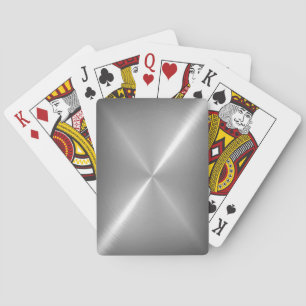 Platin Edelstahl Glänzendes Metall Spielkarten