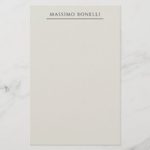 Platin-Grau Minimalistisch Schlicht Modern Eigener Briefpapier