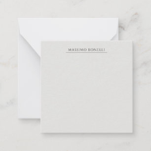 Platin Grau Minimalistisch Schlicht Modern Eigener Mitteilungskarte