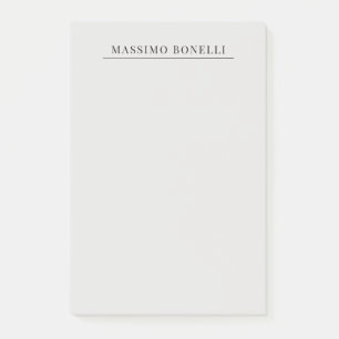 Platin-Grau Minimalistisch Schlicht Modern Eigener Post-it Klebezettel
