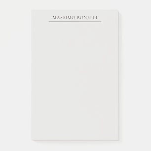 Platin-Grau Minimalistisch Schlicht Modern Eigener Post-it Klebezettel