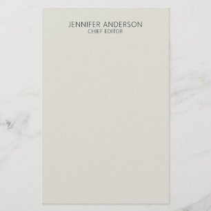 Platin-Grau Professionell Modern Schlicht Minimali Briefpapier