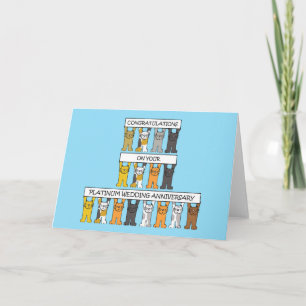 Platin-Hochzeitstag-Glückwünsche Karte