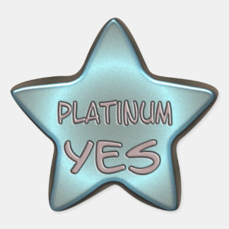 Platin Yes Stern-Aufkleber