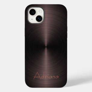 Platinbronze und schwarzer Edelstahl-Metallic Case-Mate iPhone 14 Plus Hülle