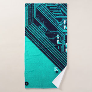Platine. Elektronische Computerhardware Badehandtuch
