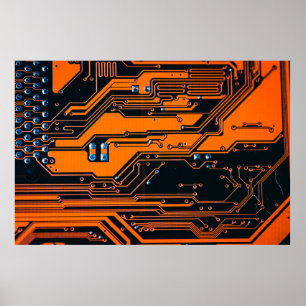 Platine. Elektronische Computerhardware Poster
