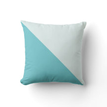 Platine et photo Oreiller diagonal bleu