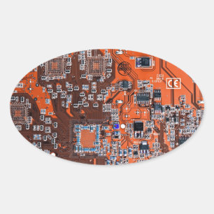 Platine für gedruckte Leiterplatten Orange-Platine Ovaler Aufkleber