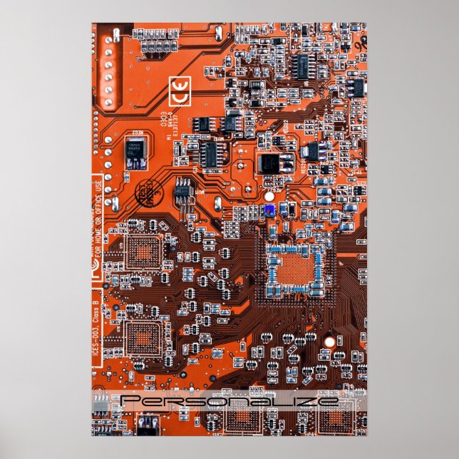 Platine für gedruckte Leiterplatten Orange-Platine Poster (Vorne)