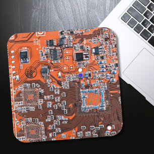 Platine für gedruckte Leiterplatten Orange-Platine Quadratischer Aufkleber