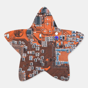 Platine für gedruckte Leiterplatten Orange-Platine Stern-Aufkleber