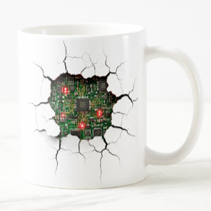 Platine mit gebrochenem Wall Kaffeetasse