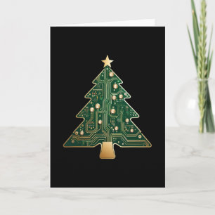 Platinen-Computer-Tech-Christbaum  Karte