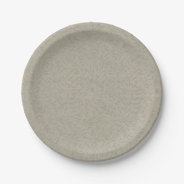 Platingrauweine mit Embosse Pappteller (Vorderseite)