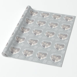 Platinhochzeitsjahrestags-Fotoehemannverpackung Geschenkpapier