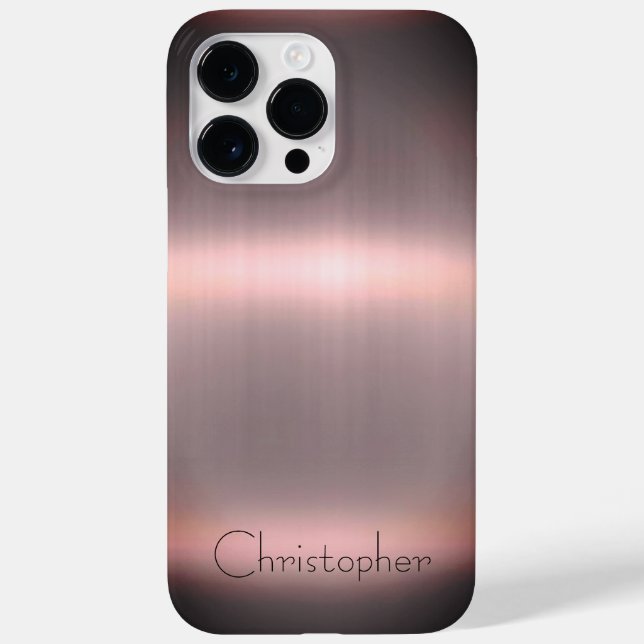Platinum Bronze Edelstahl-Druck Case-Mate iPhone 14 Pro Max Hülle (Rückseite)