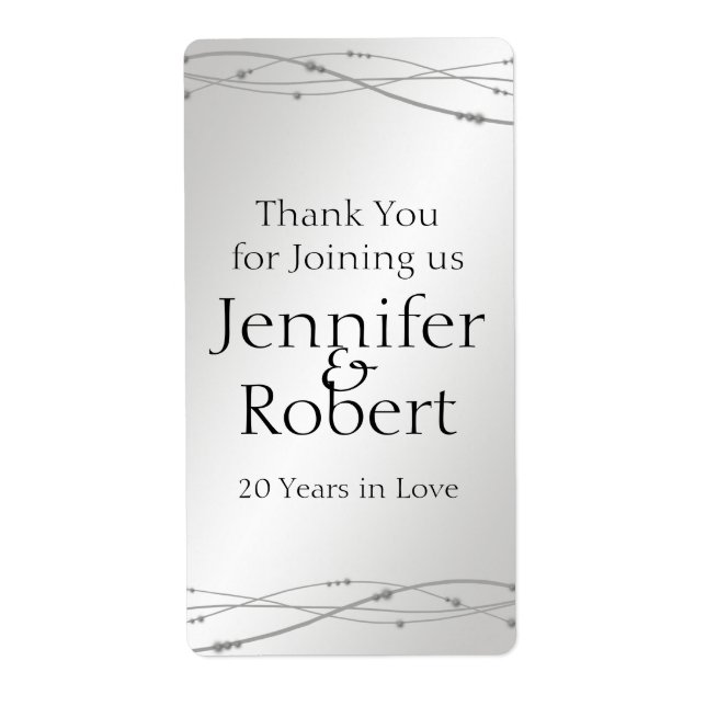 Platinum Dots Weinetikett 20 Jahre alt (Vorne)