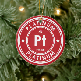 Platinum Element Rote Keramik Ornament